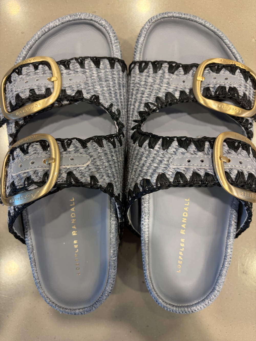 Loeffler Randall Nico Blue Two-Band Sandal